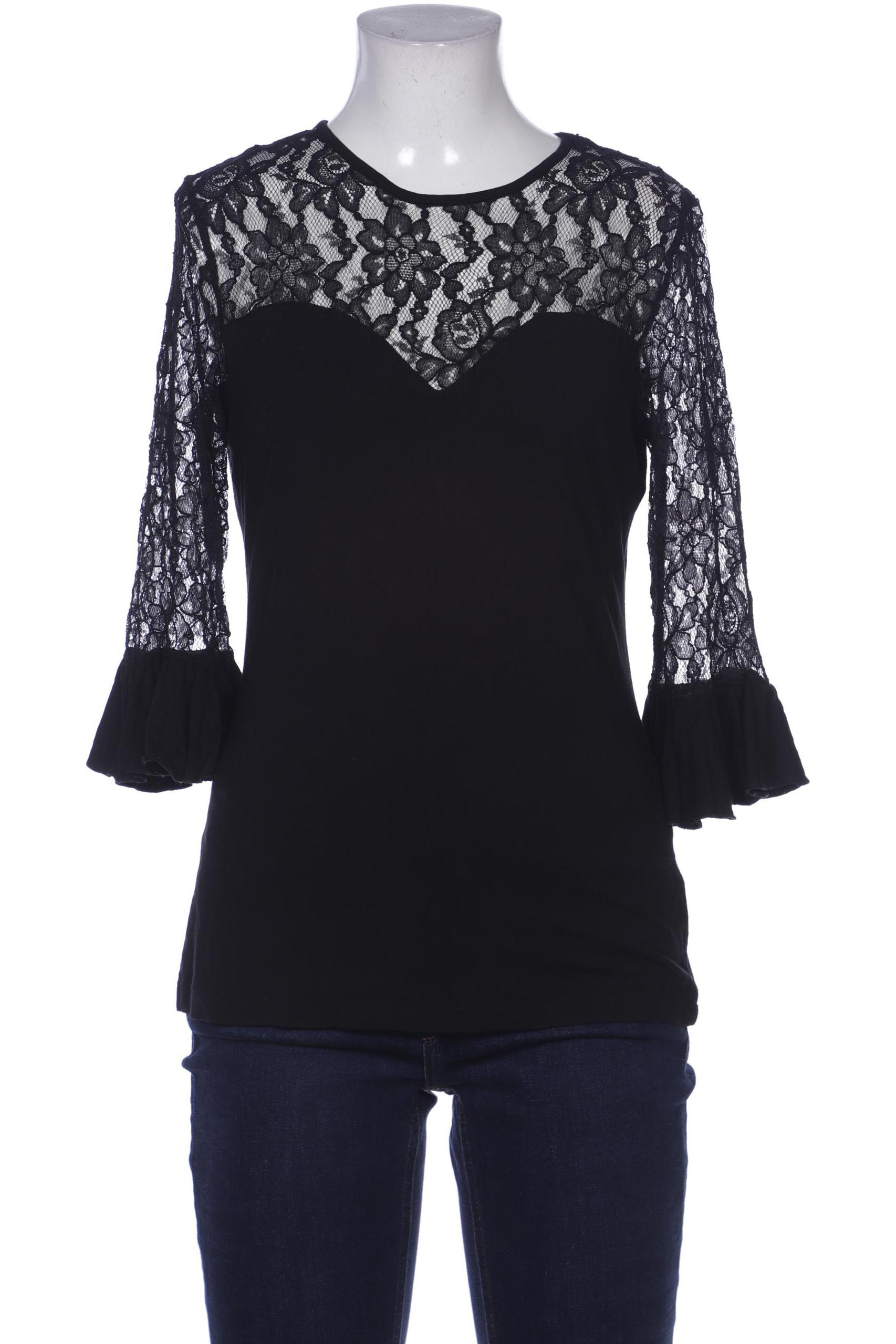 

Pompoos Damen Langarmshirt, schwarz, Gr. 38