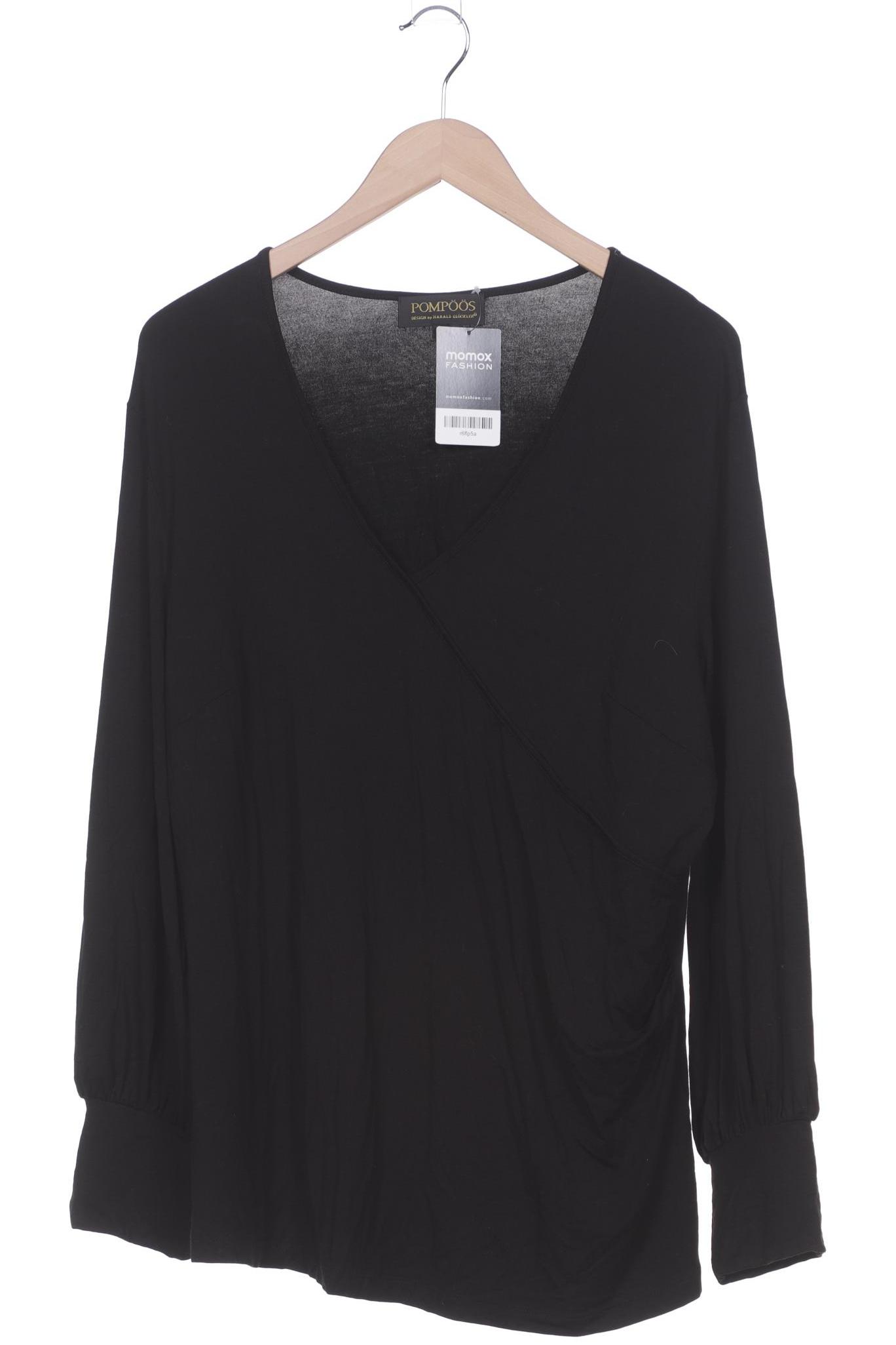 

Pompoos Damen Langarmshirt, schwarz, Gr. 50