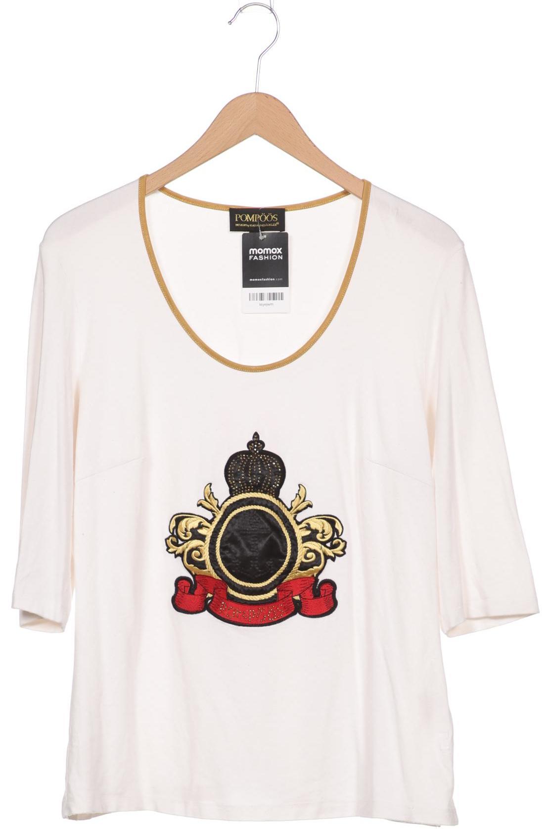 

Pompoos Damen Langarmshirt, weiß