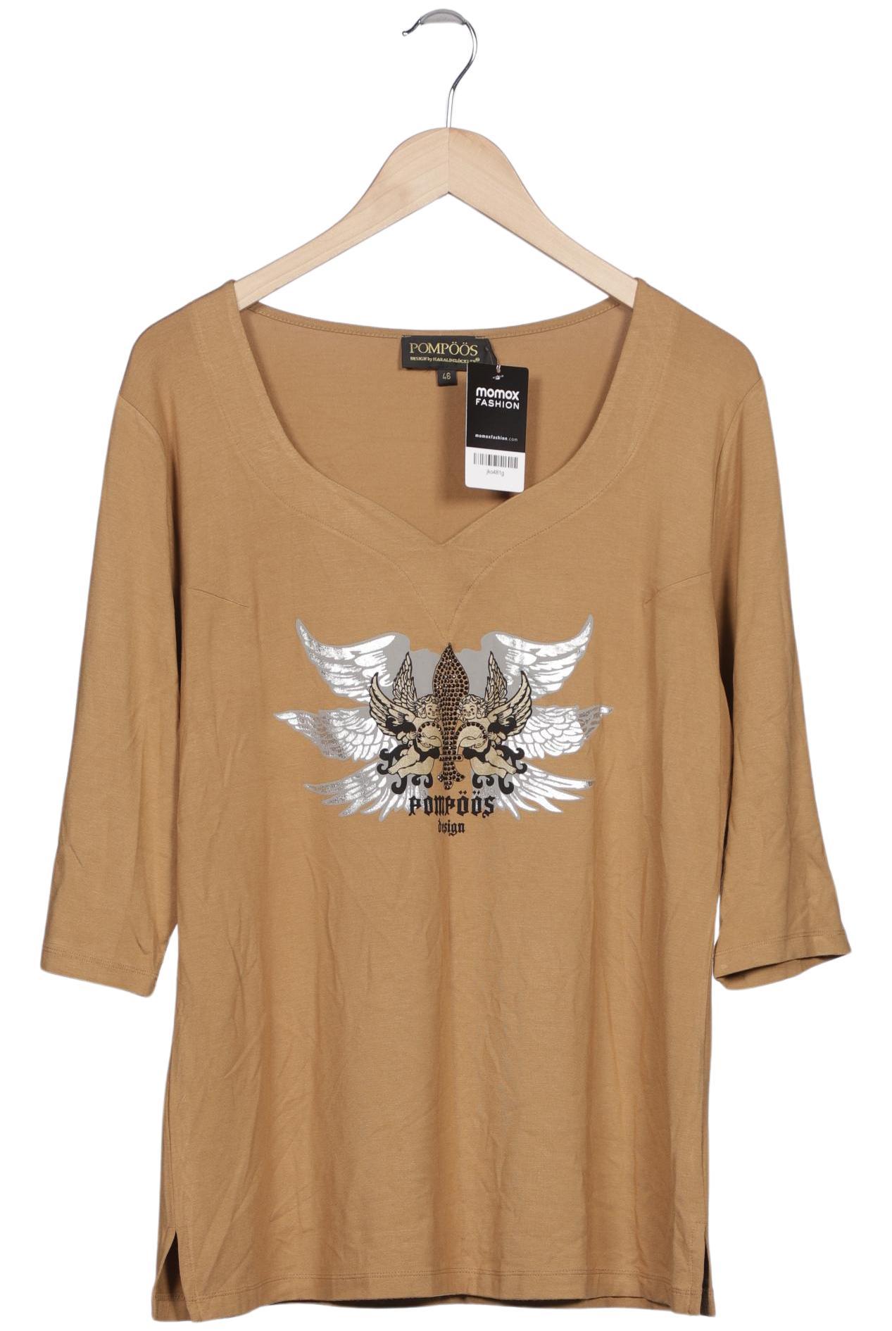 

Pompoos Damen Langarmshirt, braun, Gr. 46