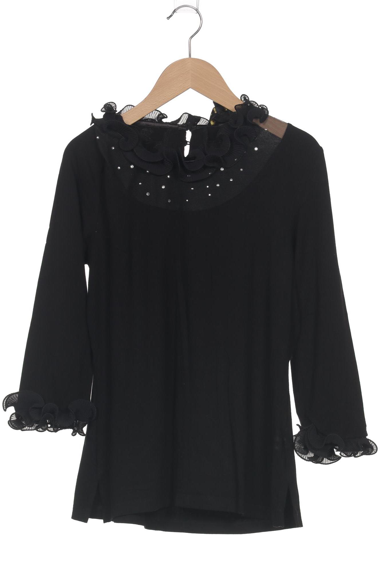 

Pompoos Damen Langarmshirt, schwarz, Gr. 38