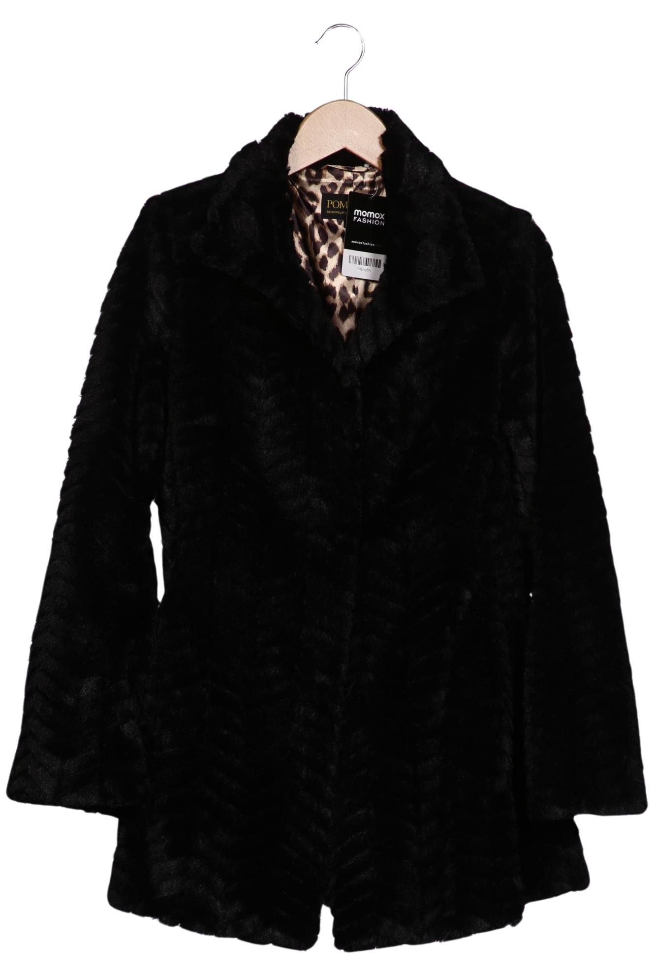 

Pompoos Damen Mantel, schwarz, Gr. 34