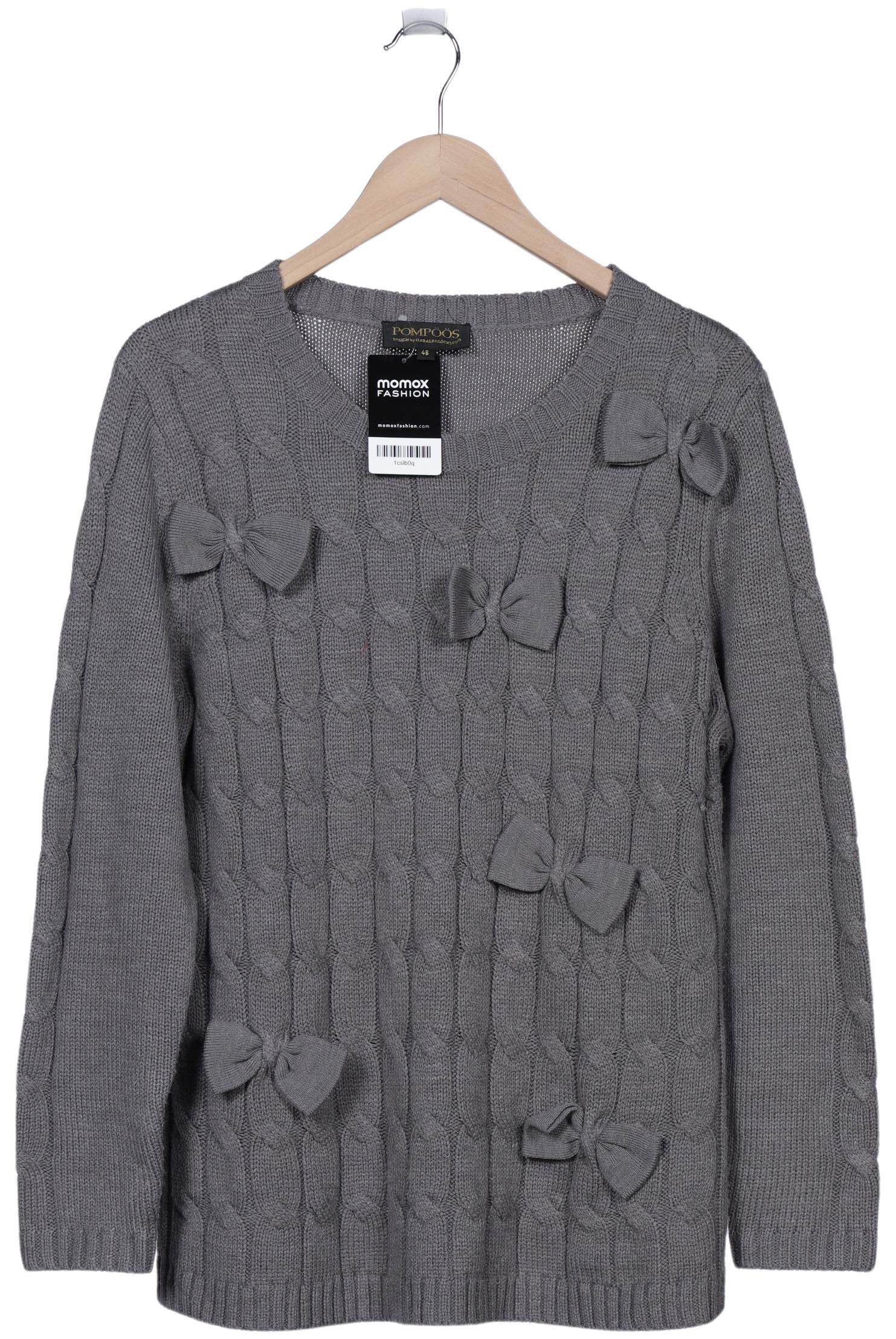 

Pompoos Damen Pullover, grau, Gr. 46
