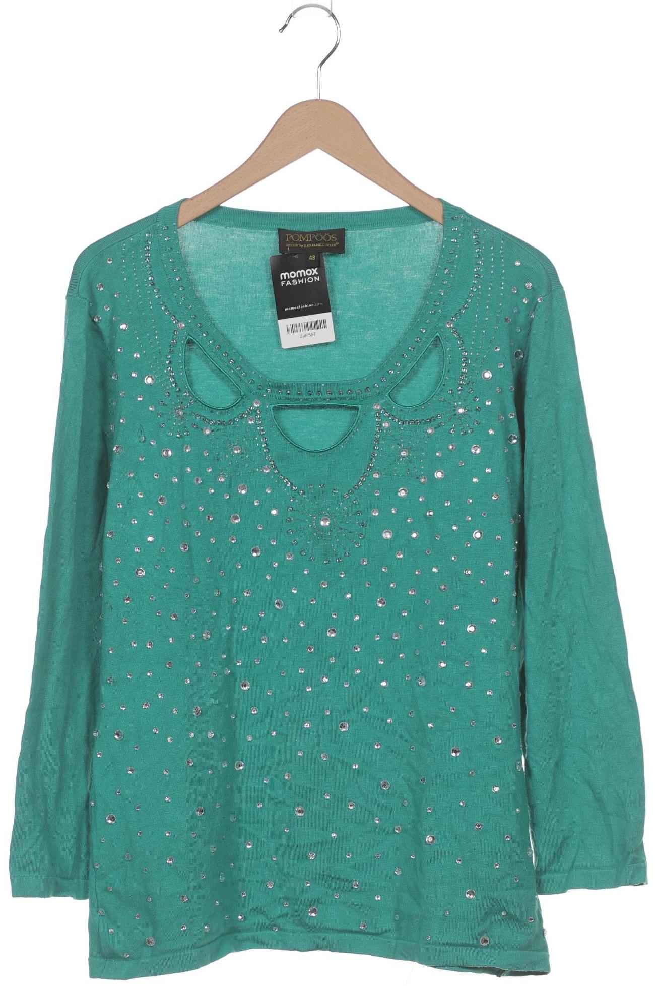 

Pompoos Damen Pullover, türkis, Gr. 48