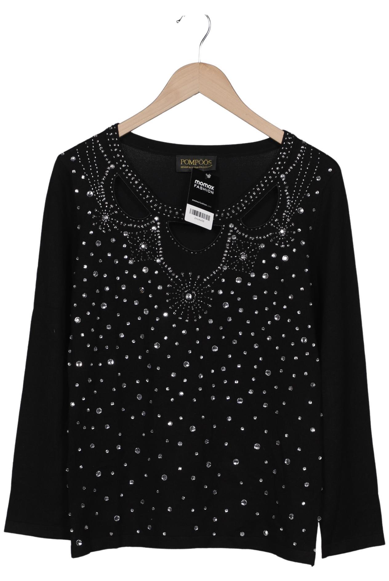 

Pompoos Damen Pullover, schwarz, Gr. 40
