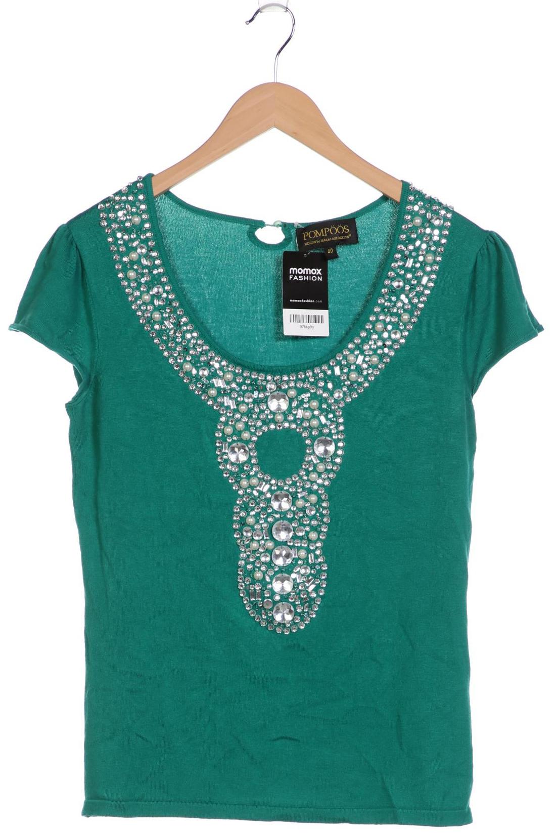 

Pompoos Damen Pullover, grün, Gr. 40
