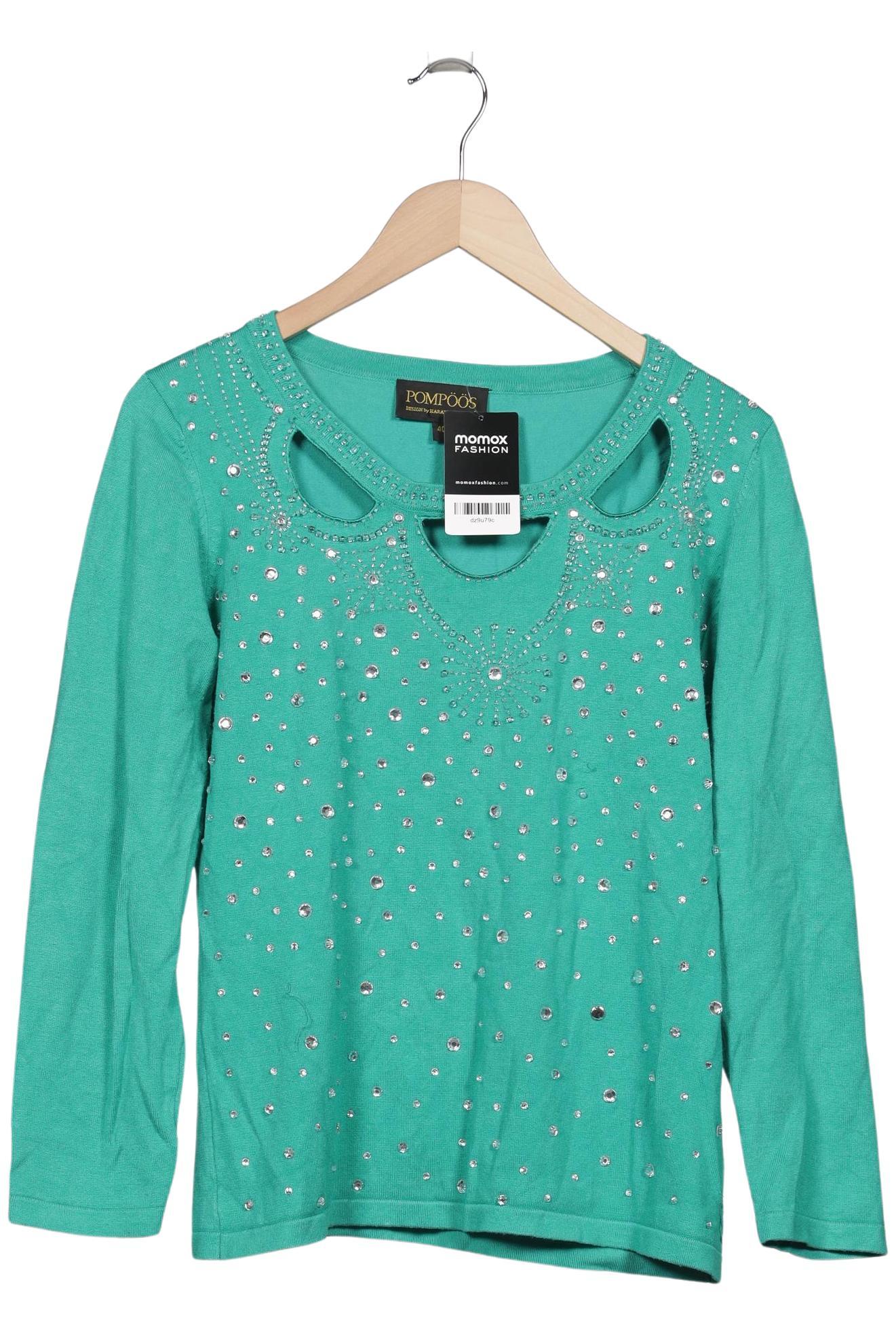 Thumbnail - Pompoos Damen Pullover, türkis, Gr. 40