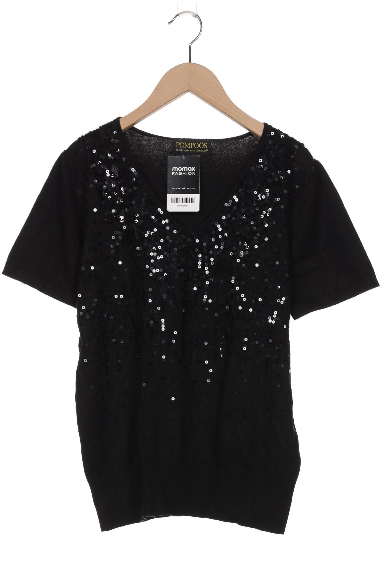 

Pompoos Damen Pullover, schwarz, Gr. 40