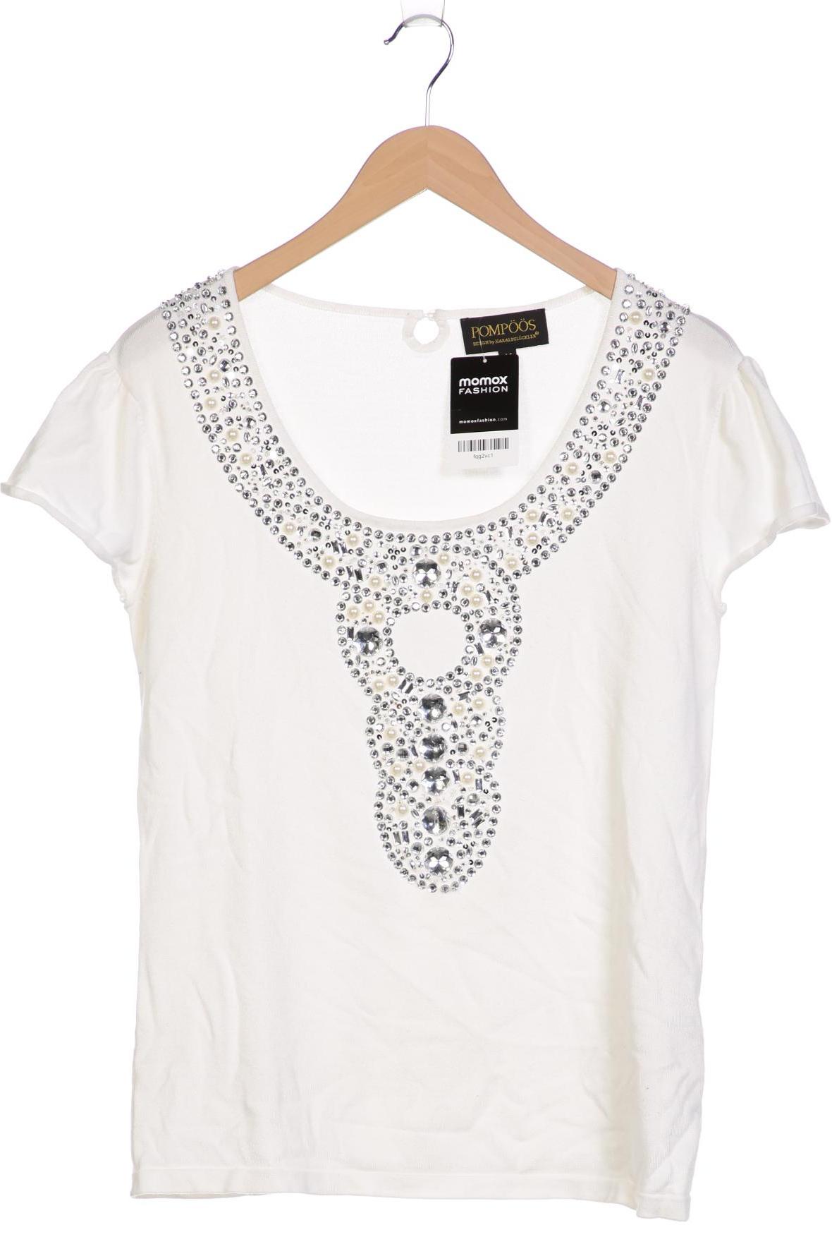 

Pompoos Damen Pullover, weiß, Gr. 44