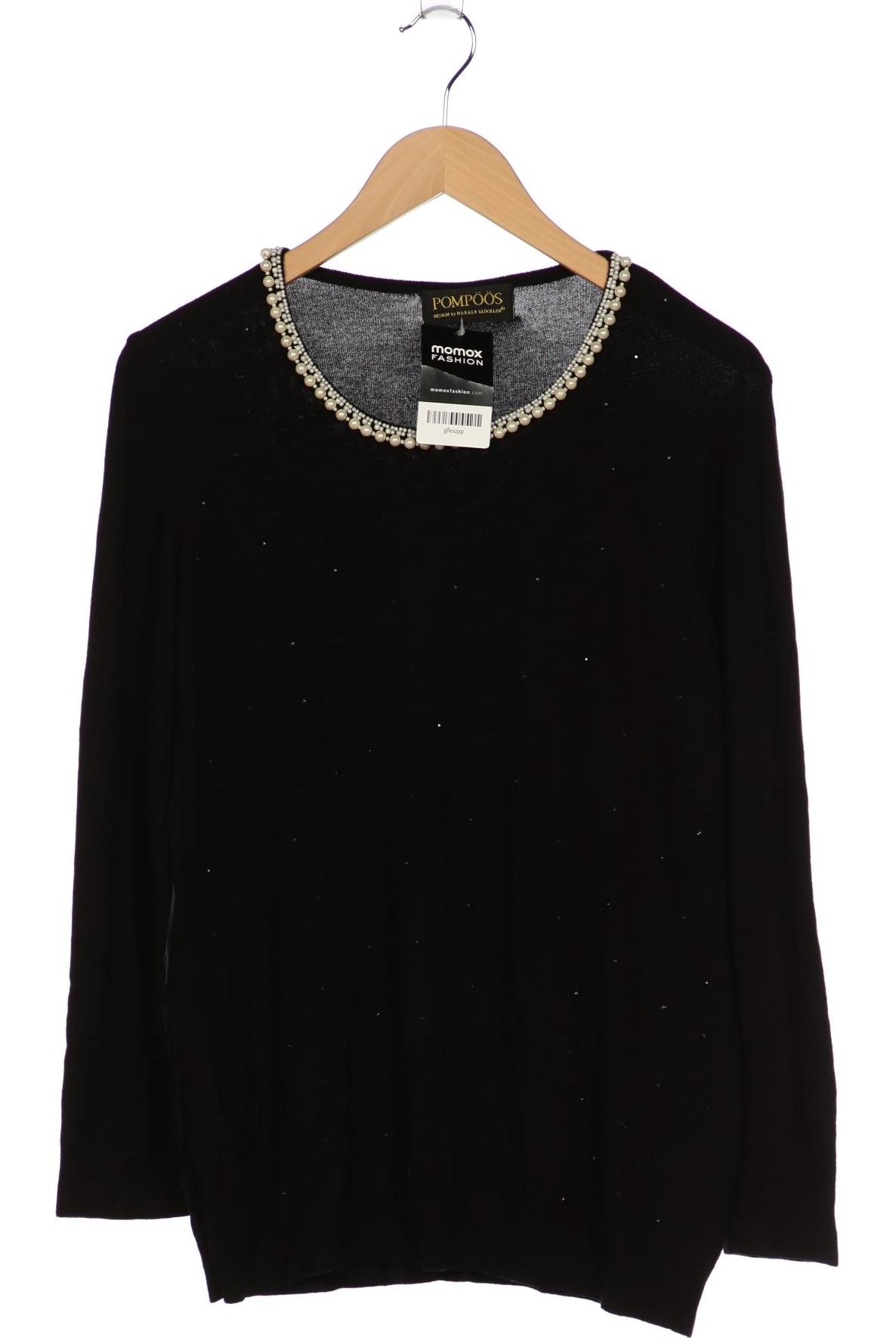 

Pompoos Damen Pullover, schwarz, Gr. 42