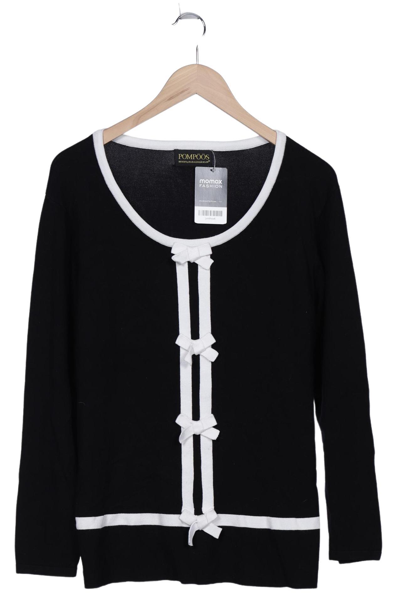 

Pompoos Damen Pullover, schwarz, Gr. 48
