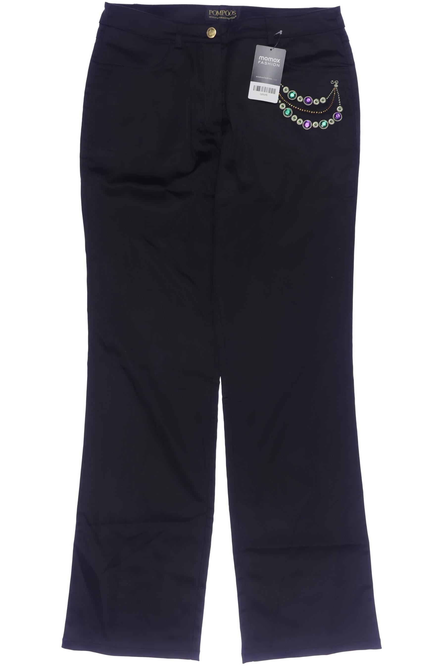 

Pompoos Damen Stoffhose, schwarz, Gr. 40