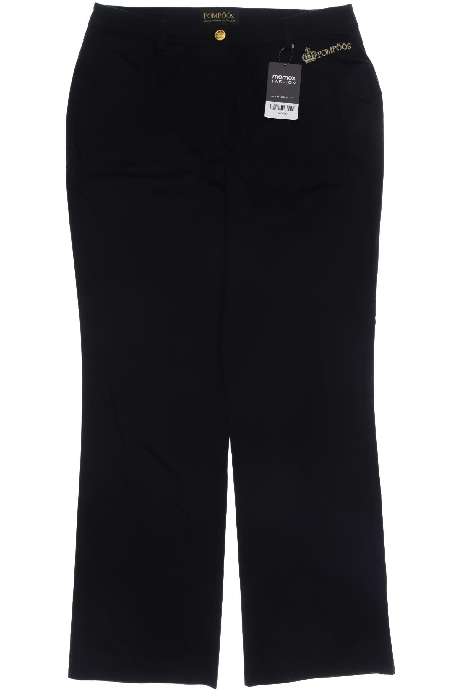 

Pompoos Damen Stoffhose, schwarz