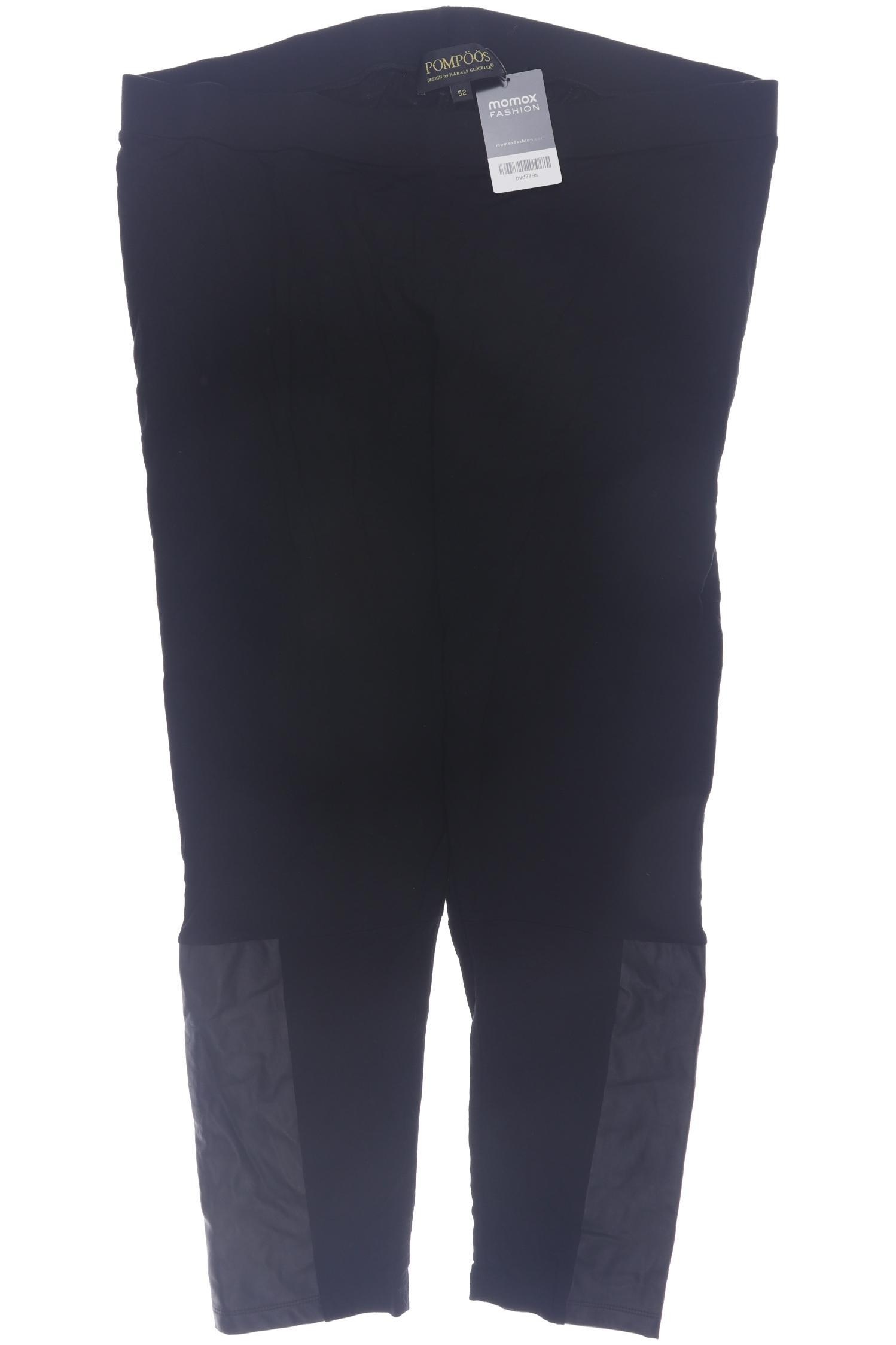 

Pompoos Damen Stoffhose, schwarz, Gr. 52
