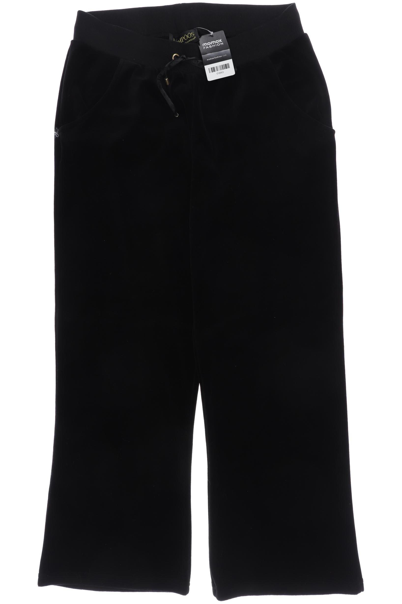 

Pompoos Damen Stoffhose, schwarz, Gr. 42