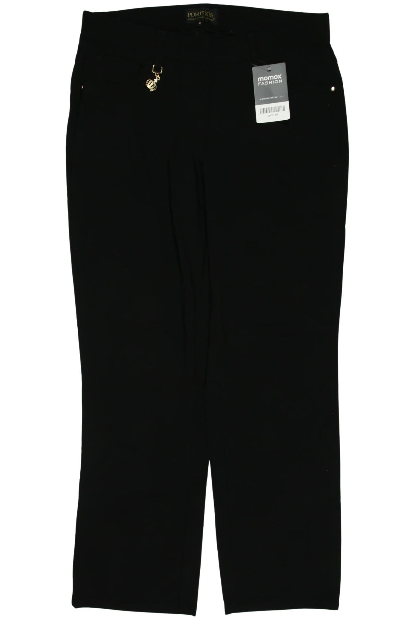 

Pompoos Damen Stoffhose, schwarz, Gr. 40