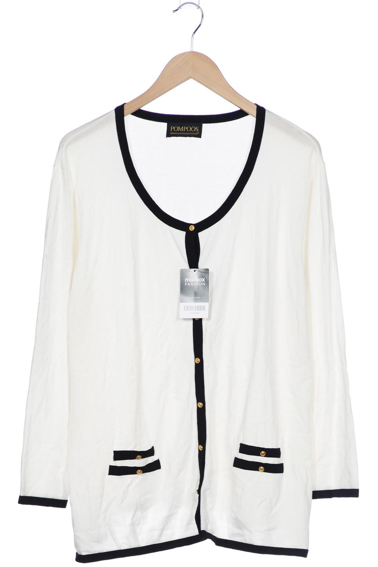 

Pompoos Damen Strickjacke, weiß, Gr. 52