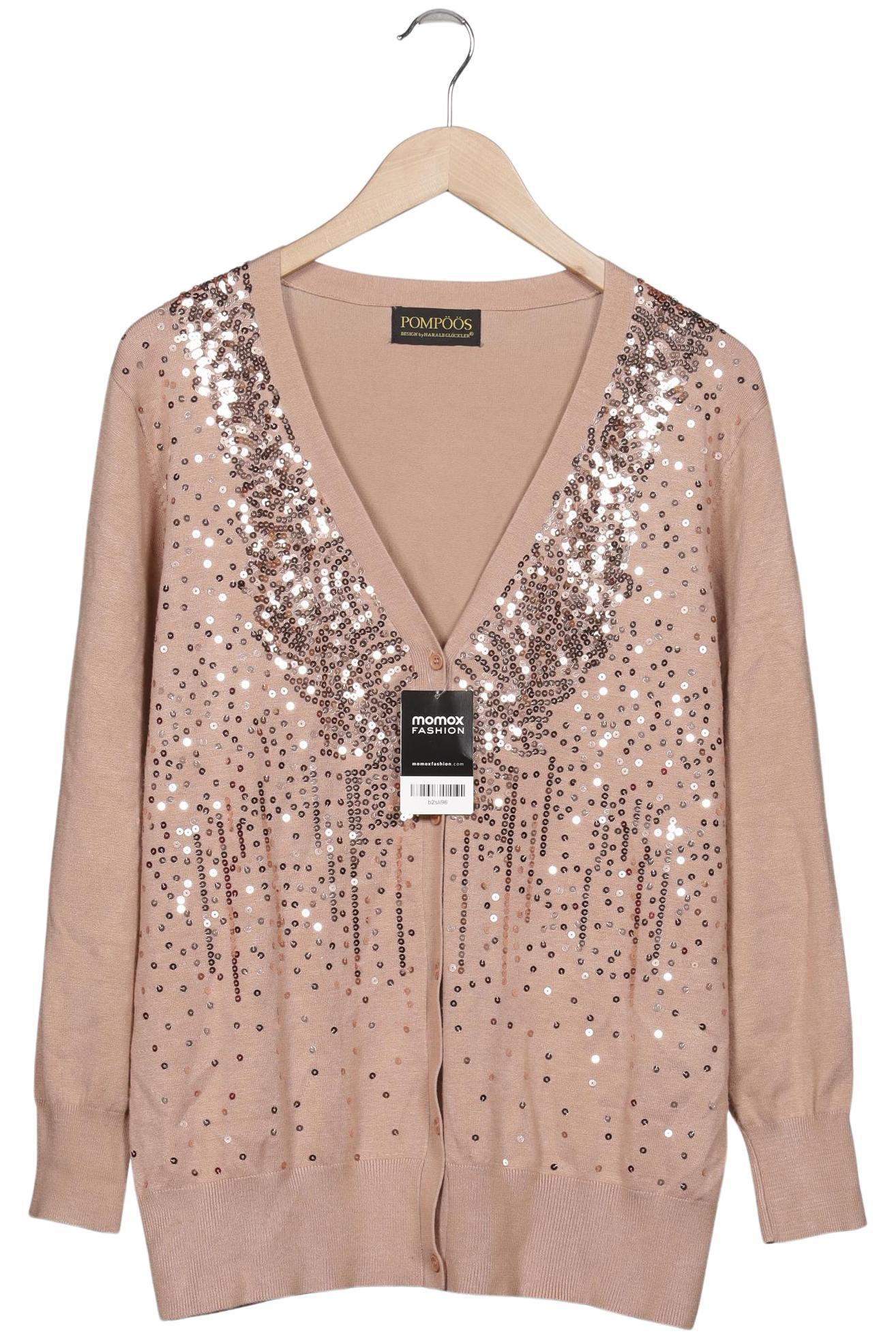 

Pompoos Damen Strickjacke, beige, Gr. 48