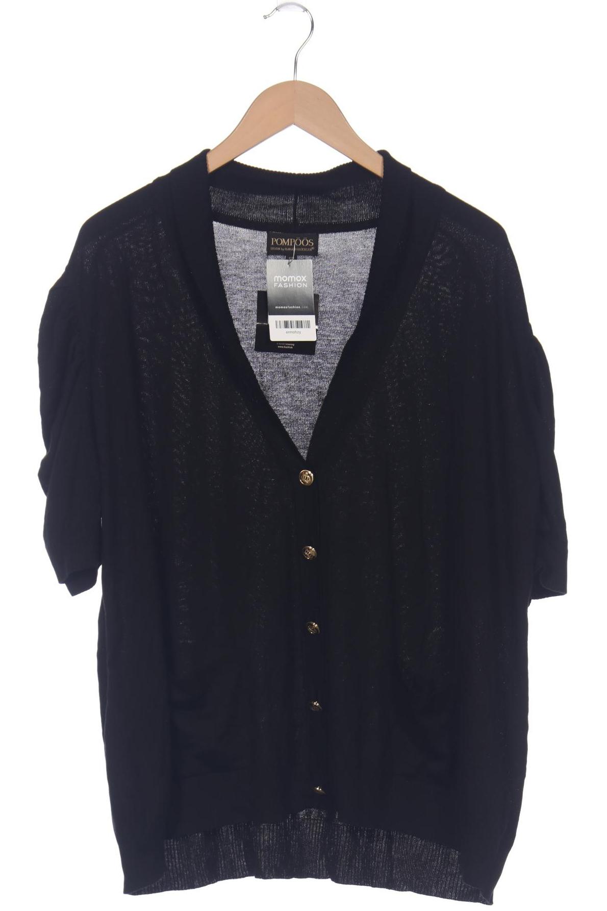 

Pompoos Damen Strickjacke, schwarz, Gr. 52