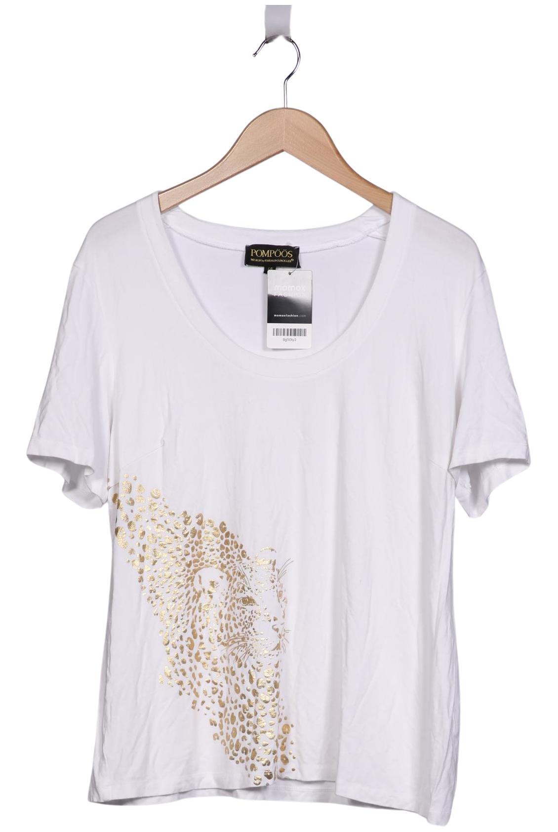 

Pompoos Damen T-Shirt, weiß, Gr. 48