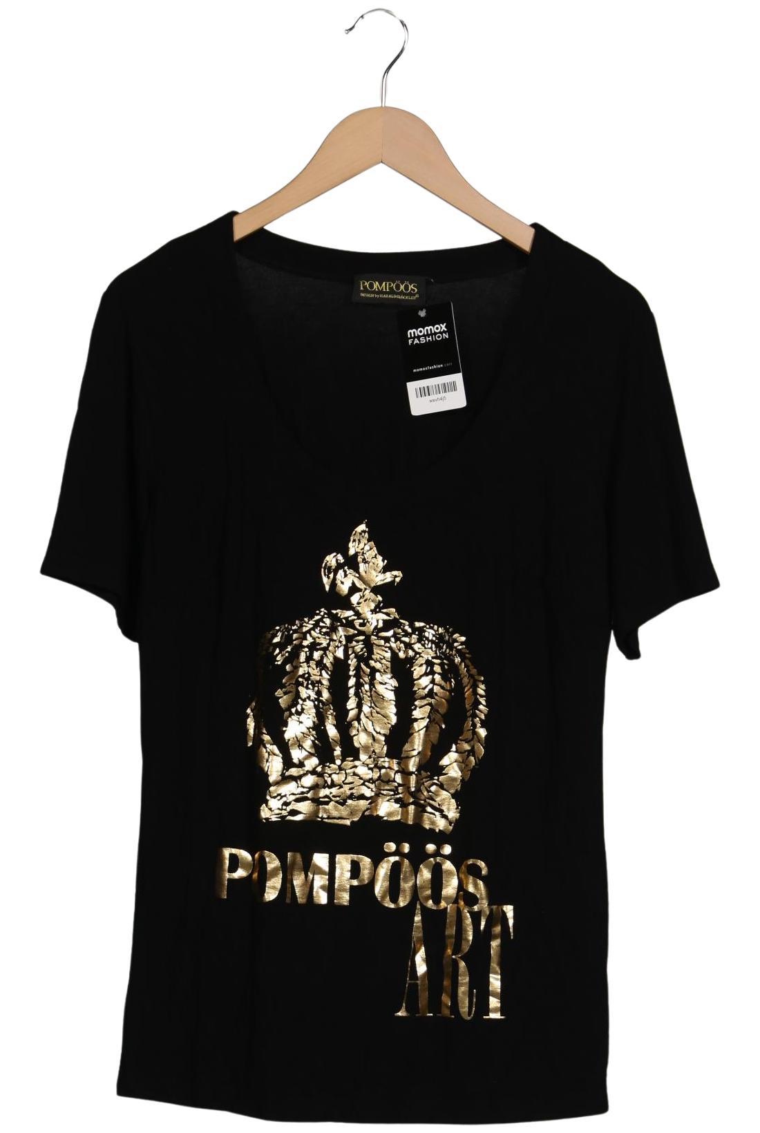 

Pompoos Damen T-Shirt, schwarz, Gr. 42