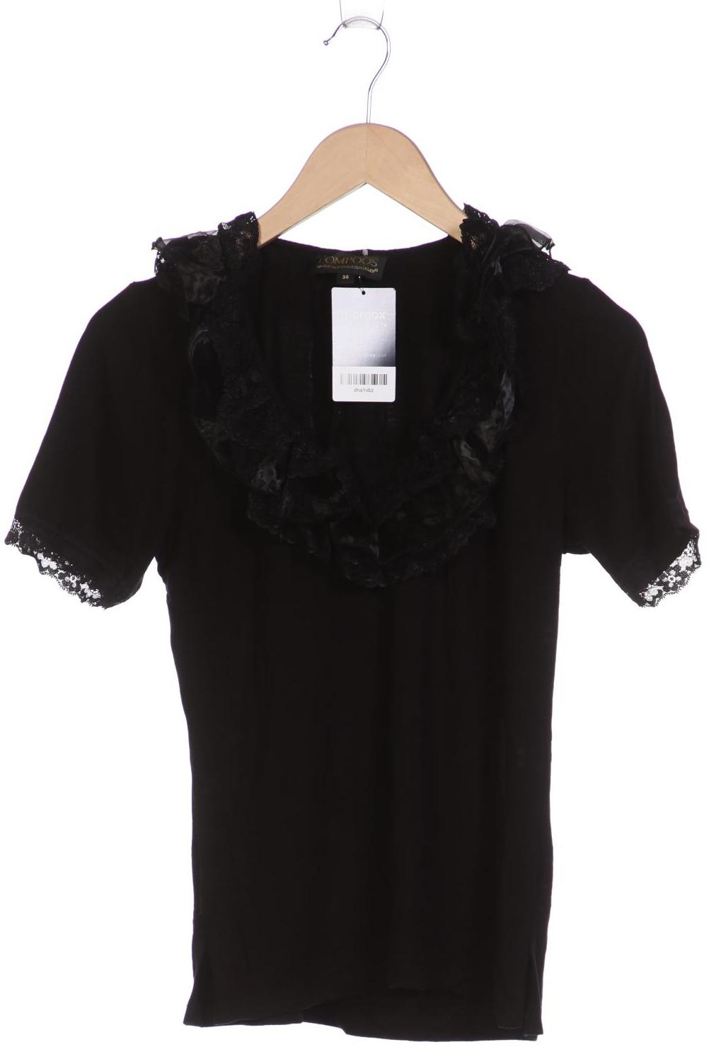 

Pompoos Damen T-Shirt, schwarz