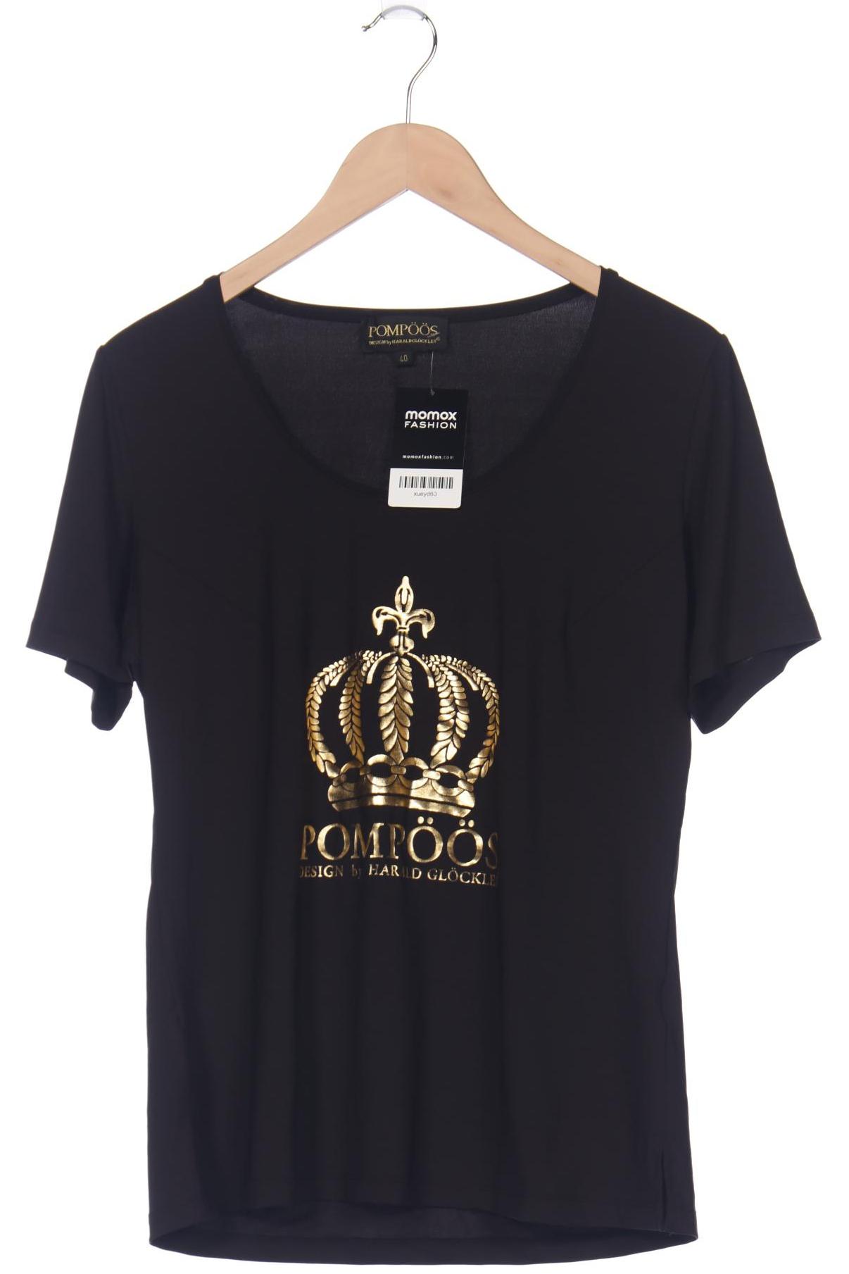 

Pompoos Damen T-Shirt, schwarz, Gr. 40