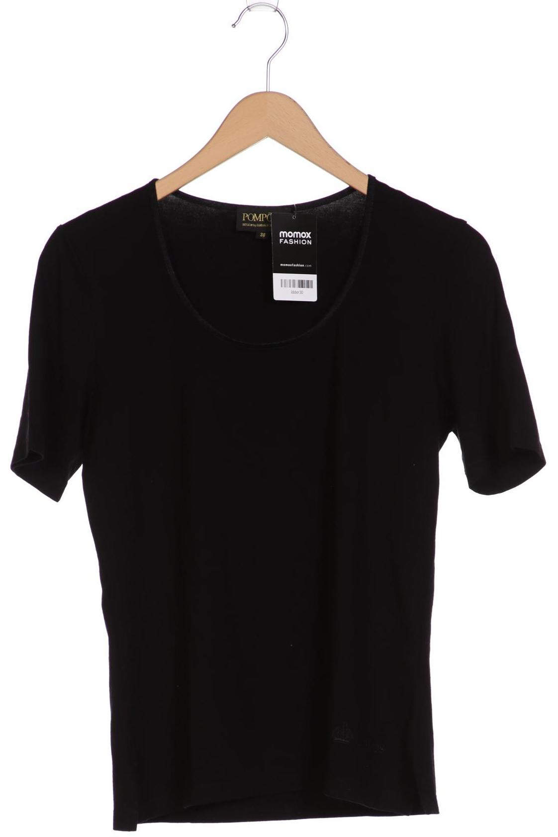 

Pompoos Damen T-Shirt, schwarz, Gr. 38