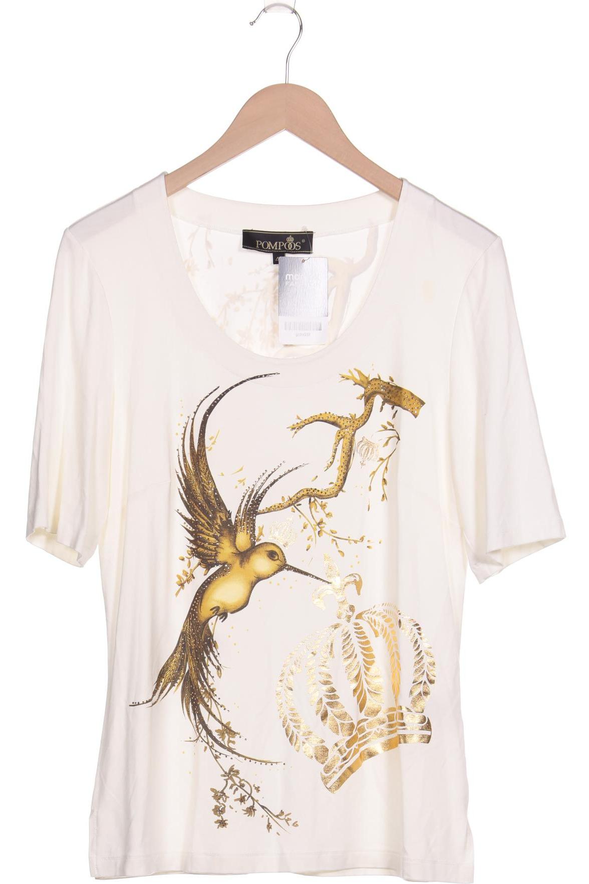 

Pompoos Damen T-Shirt, cremeweiß, Gr. 40
