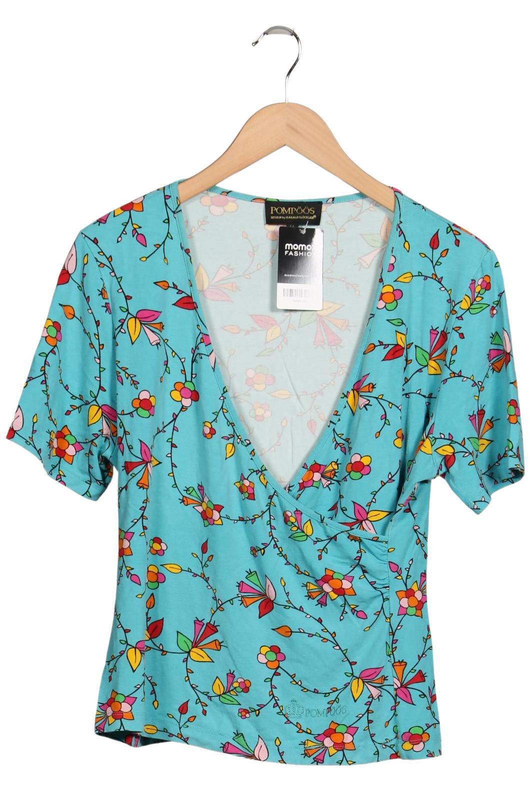 

Pompoos Damen T-Shirt, blau, Gr. 44