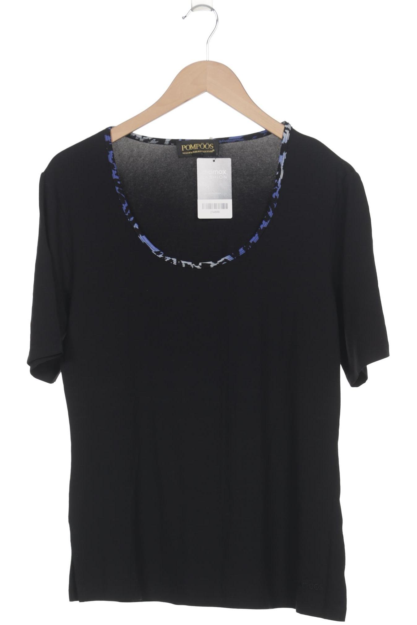 

Pompoos Damen T-Shirt, schwarz, Gr. 42