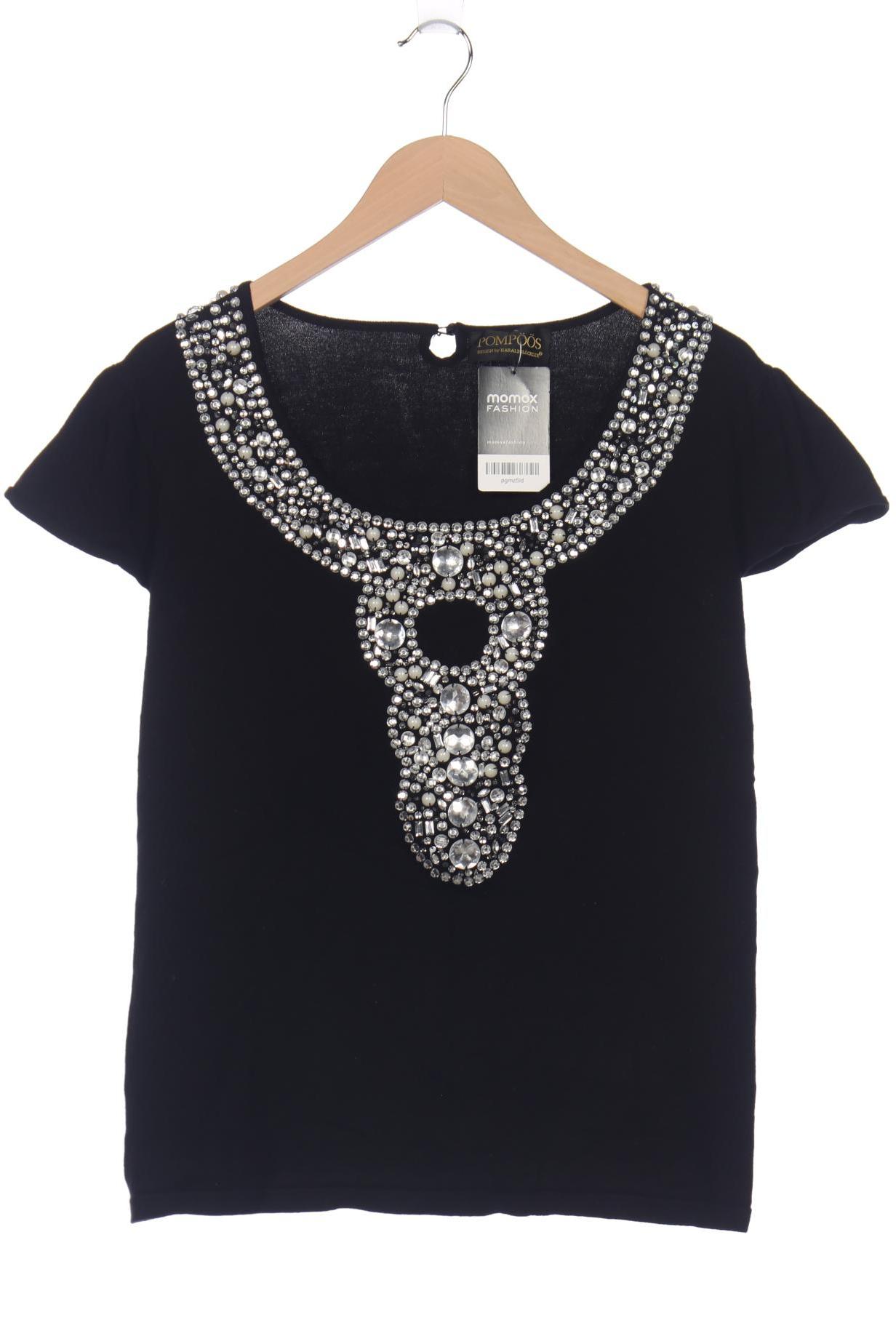 

Pompoos Damen T-Shirt, schwarz, Gr. 46