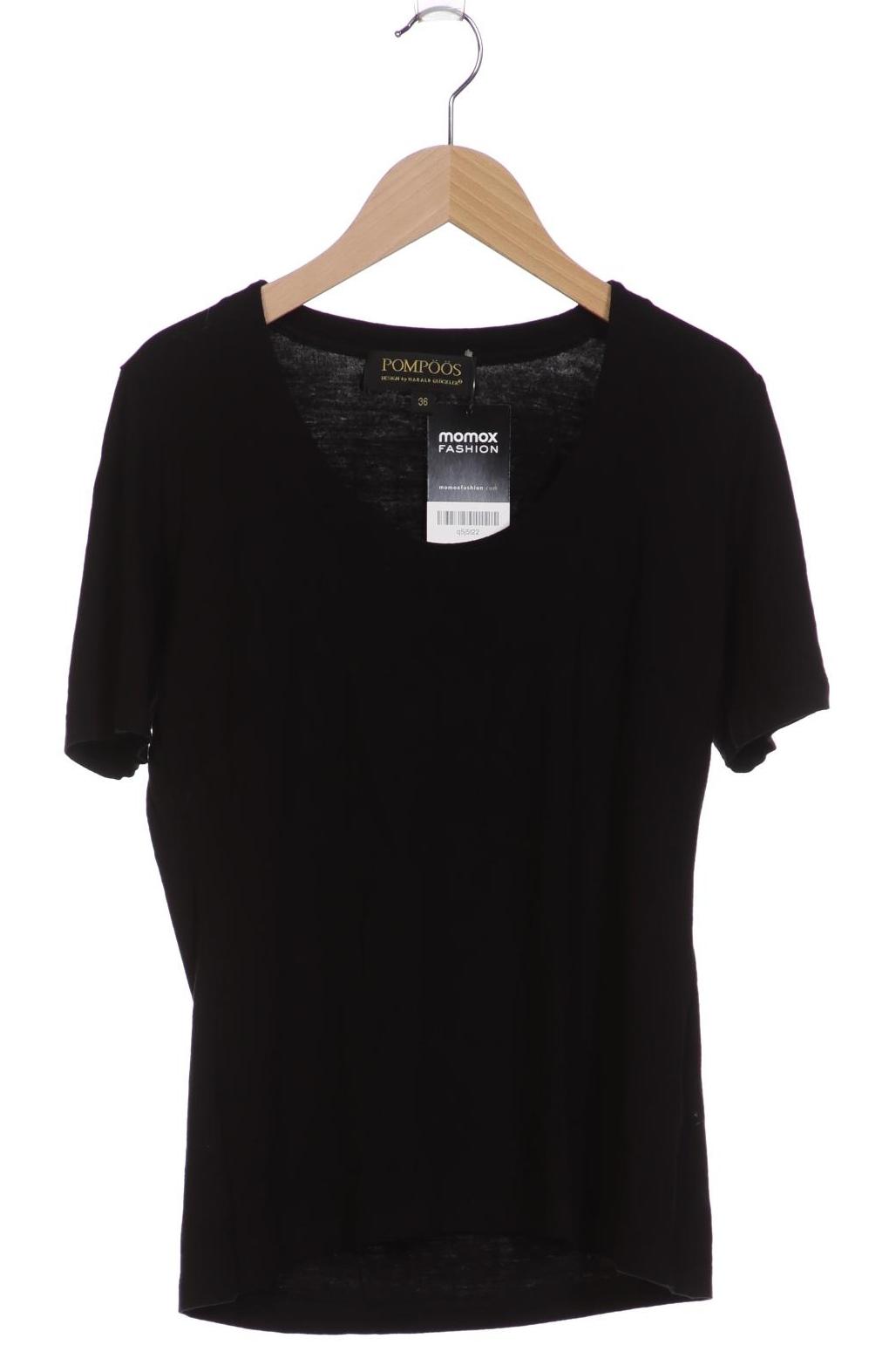 

Pompoos Damen T-Shirt, schwarz, Gr. 36