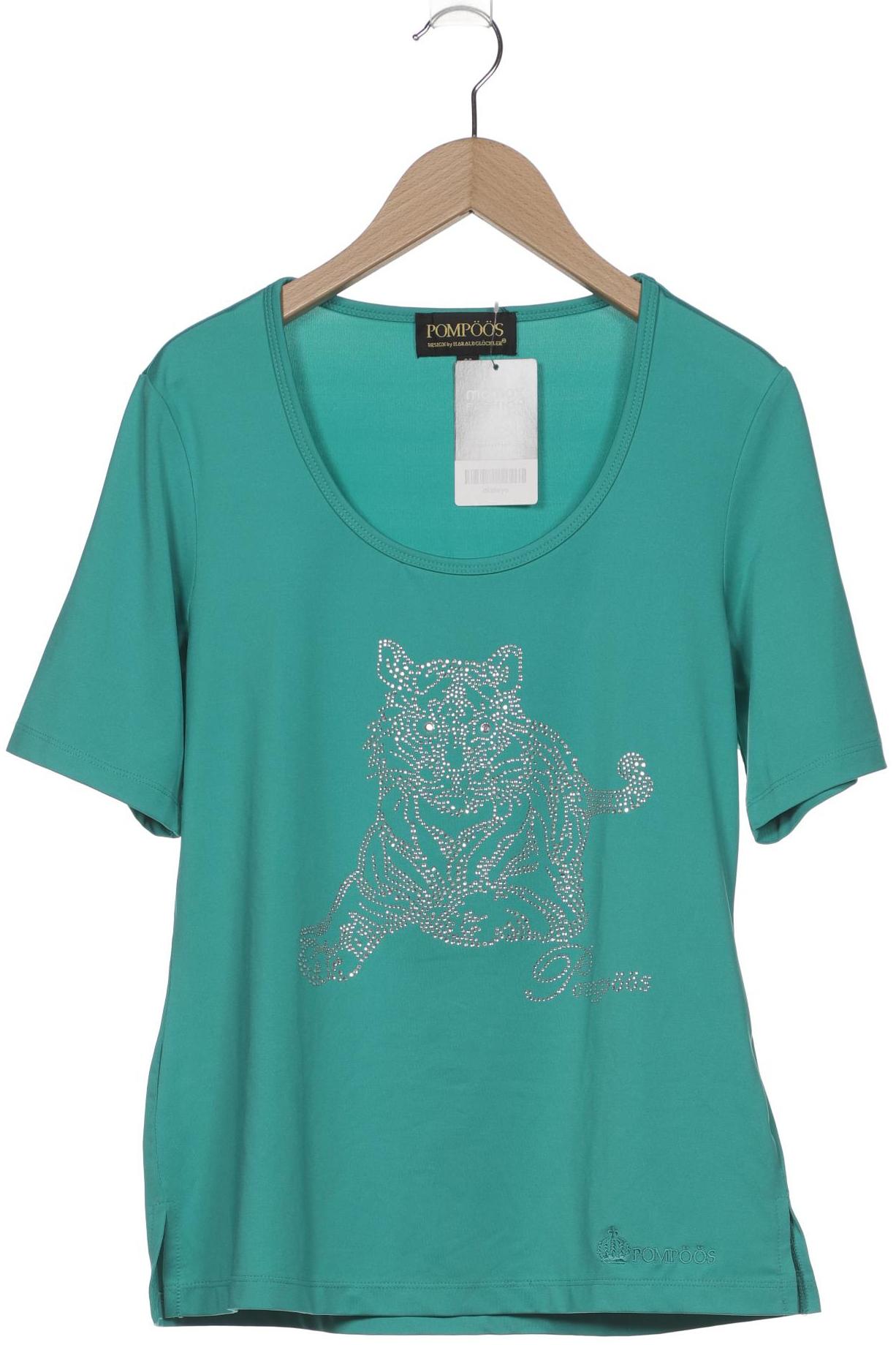 Thumbnail - Pompoos Damen T-Shirt, türkis, Gr. 36