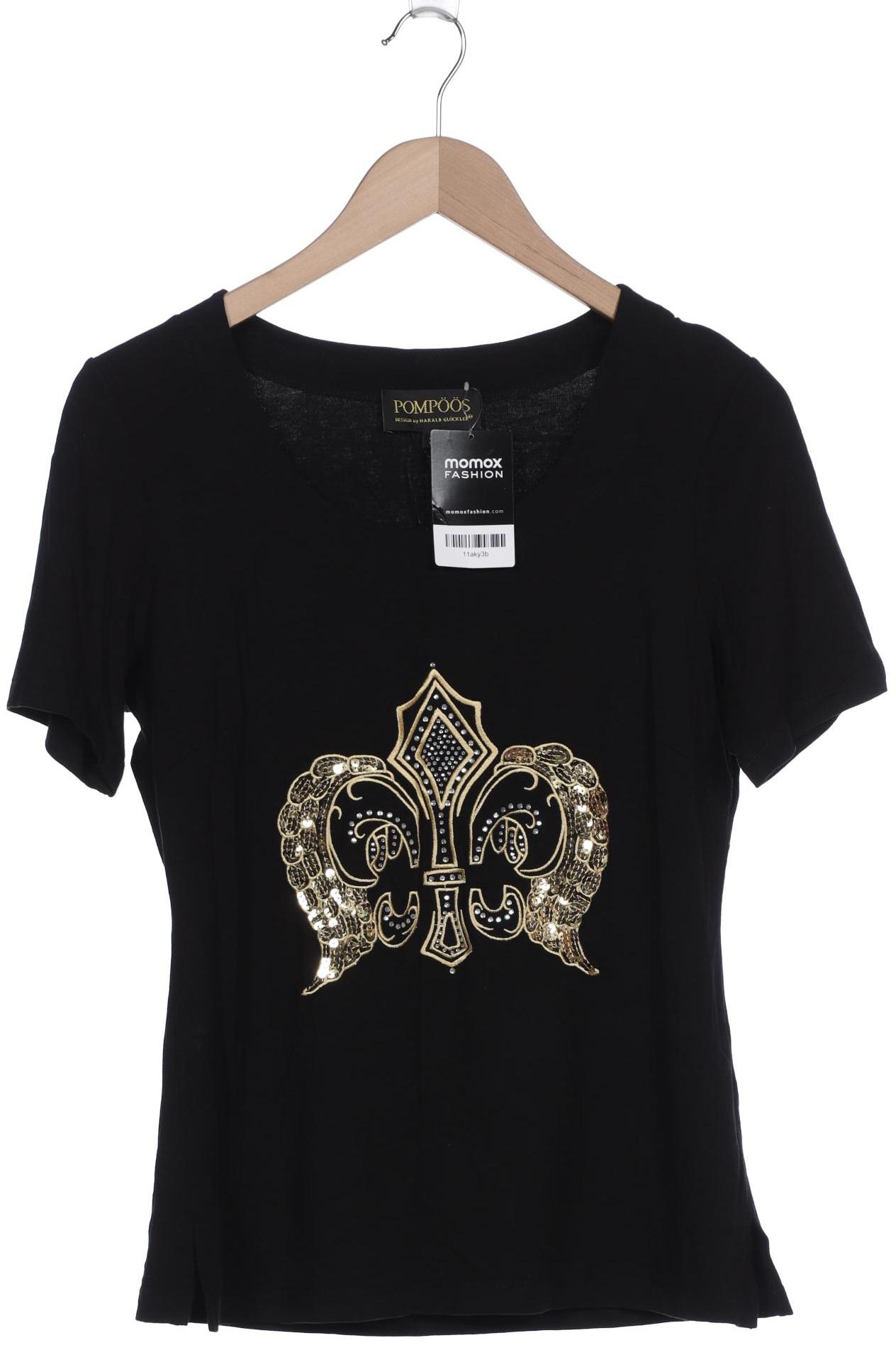 

Pompoos Damen T-Shirt, schwarz