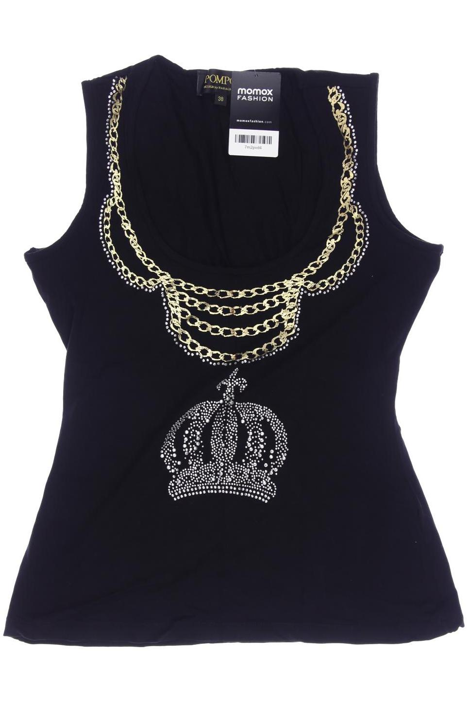 

Pompoos Damen Top, schwarz, Gr. 38