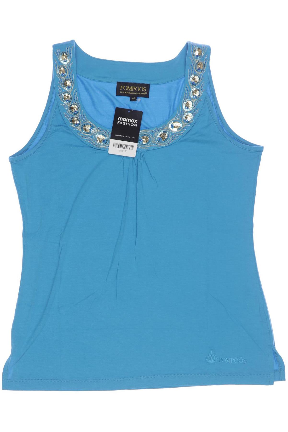 

Pompoos Damen Top, blau, Gr. 40
