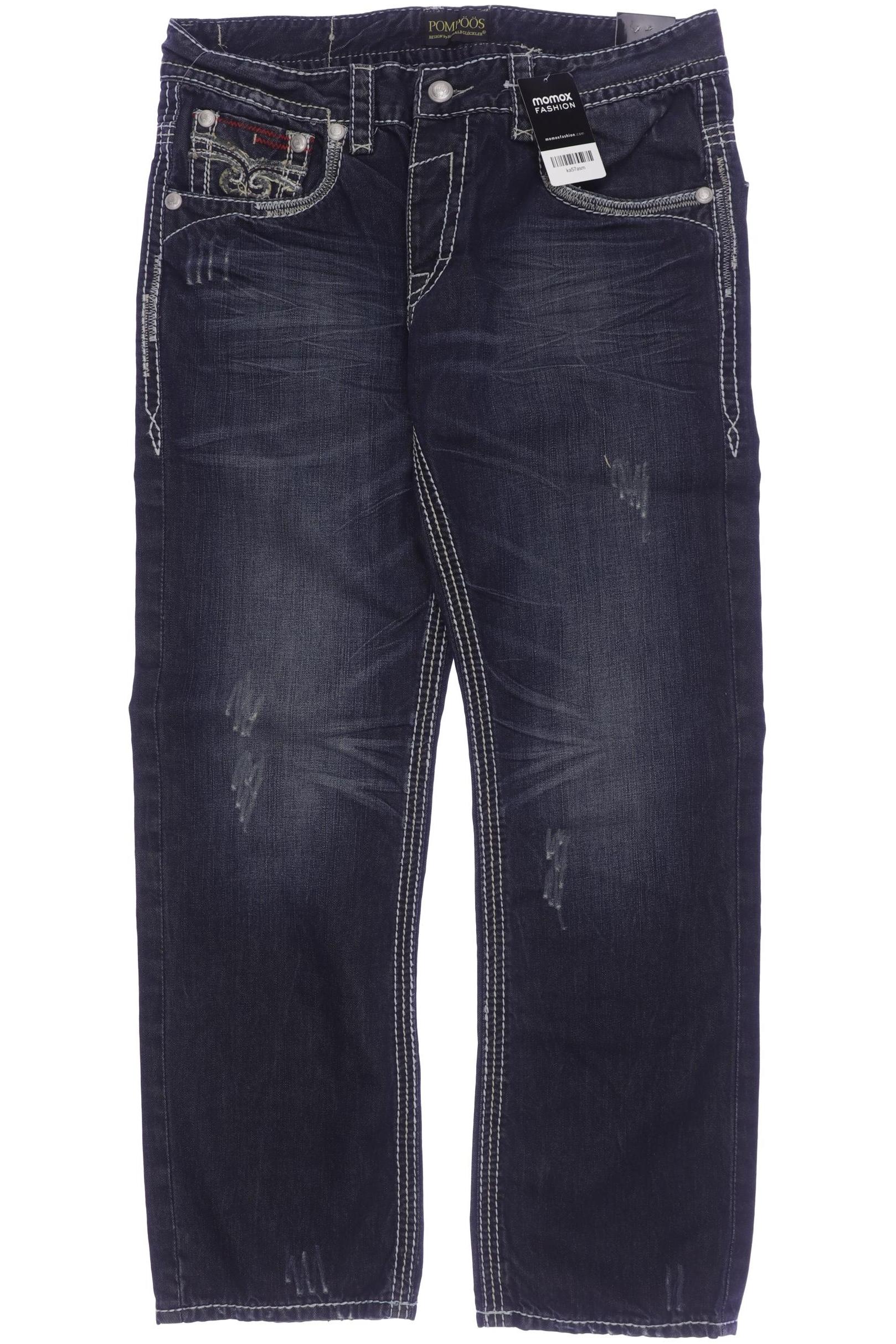 

Pompoos Herren Jeans, marineblau, Gr. 34