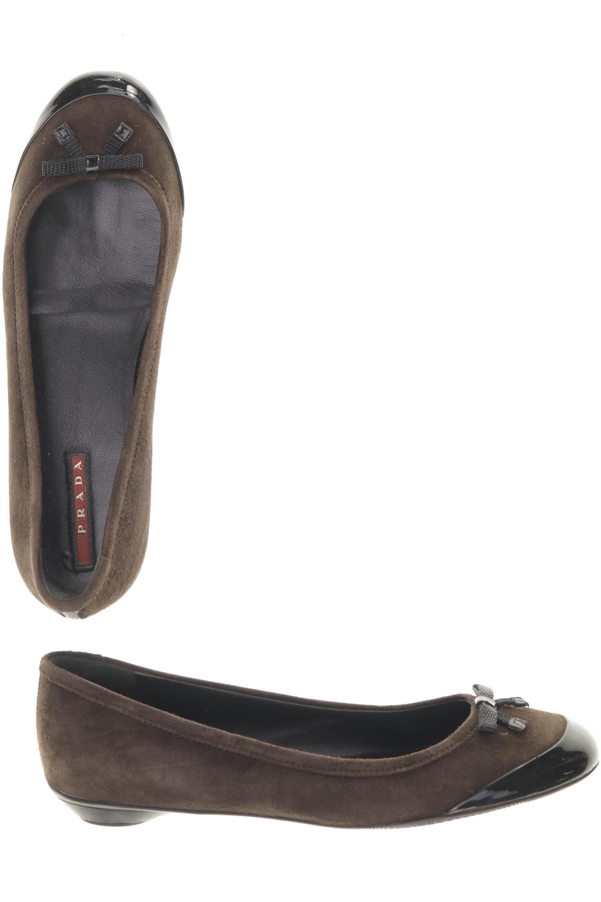 

Prada Damen Ballerinas, braun, Gr. 37.5