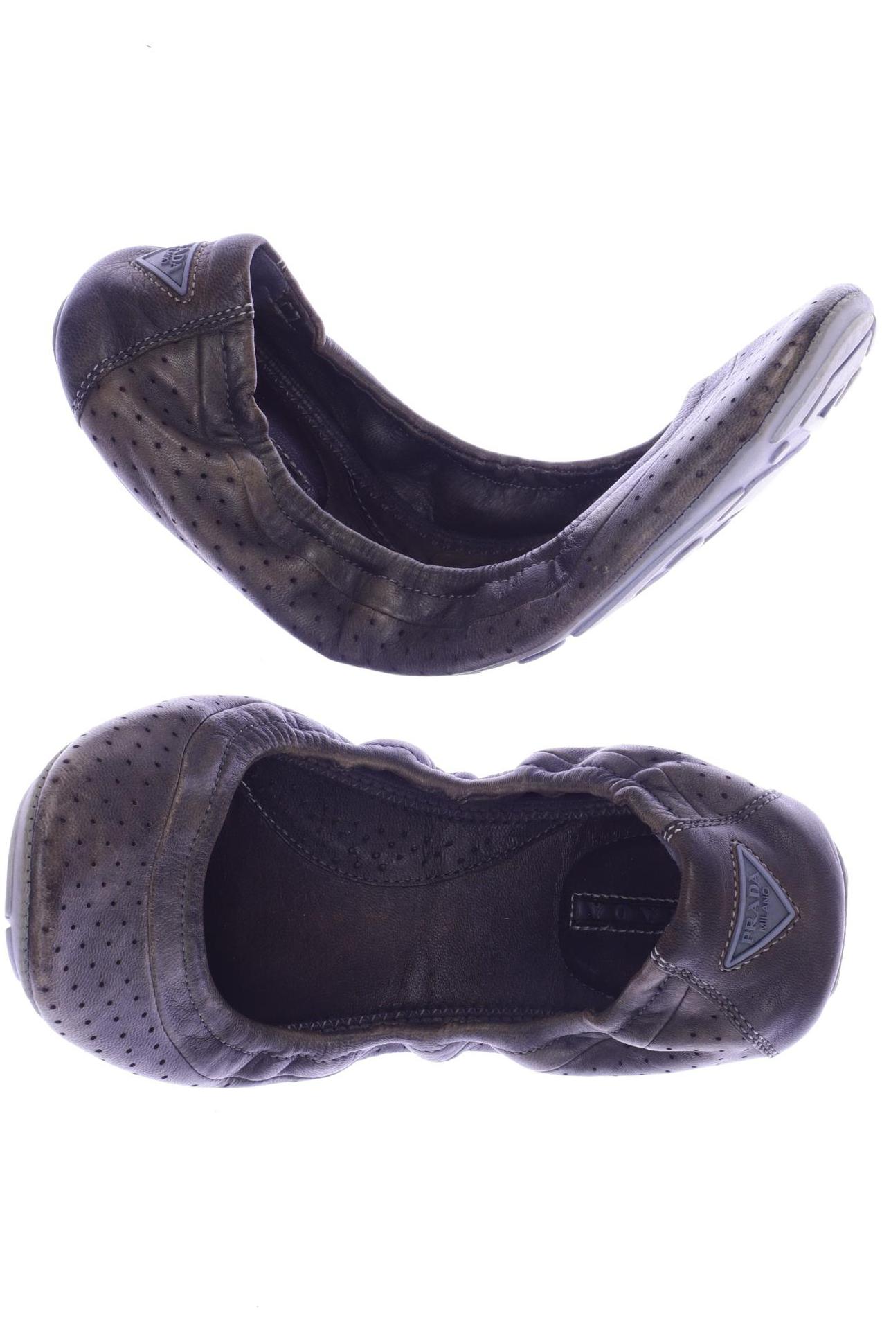 

Prada Damen Ballerinas, grau, Gr. 37
