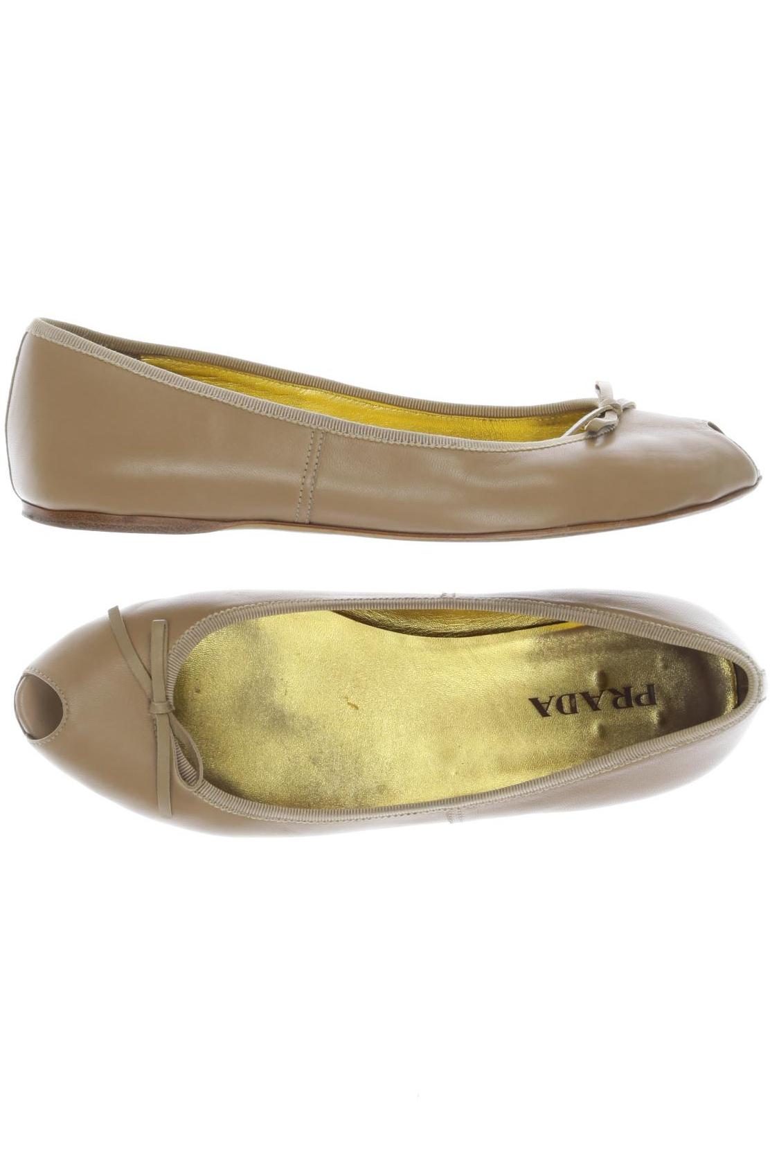 

Prada Damen Ballerinas, beige, Gr. 38.5