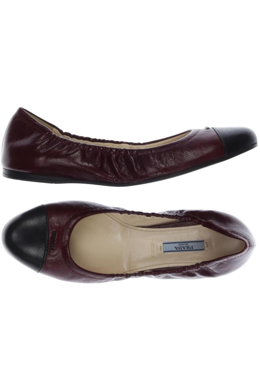 

Prada Damen Ballerinas, bordeaux, Gr. 41