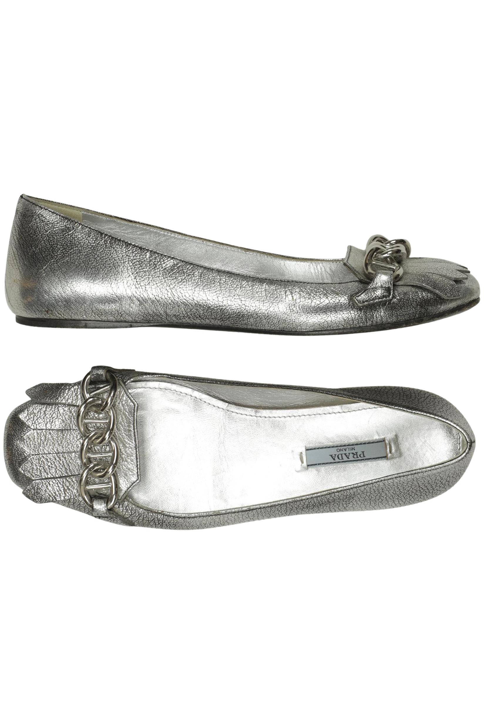 

Prada Damen Ballerinas, silber, Gr. 38