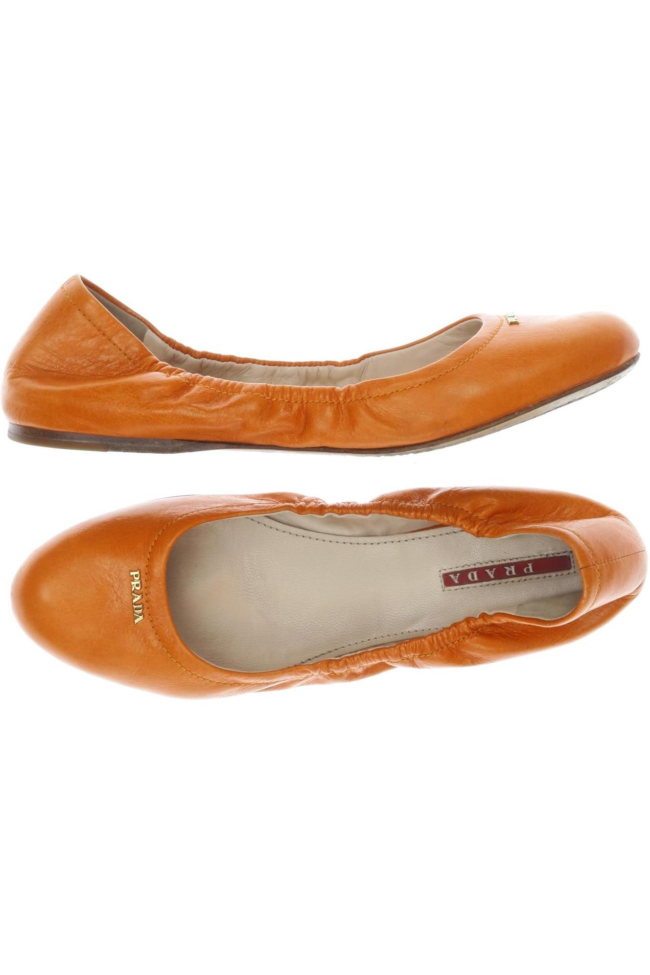 

Prada Damen Ballerinas, orange, Gr. 39