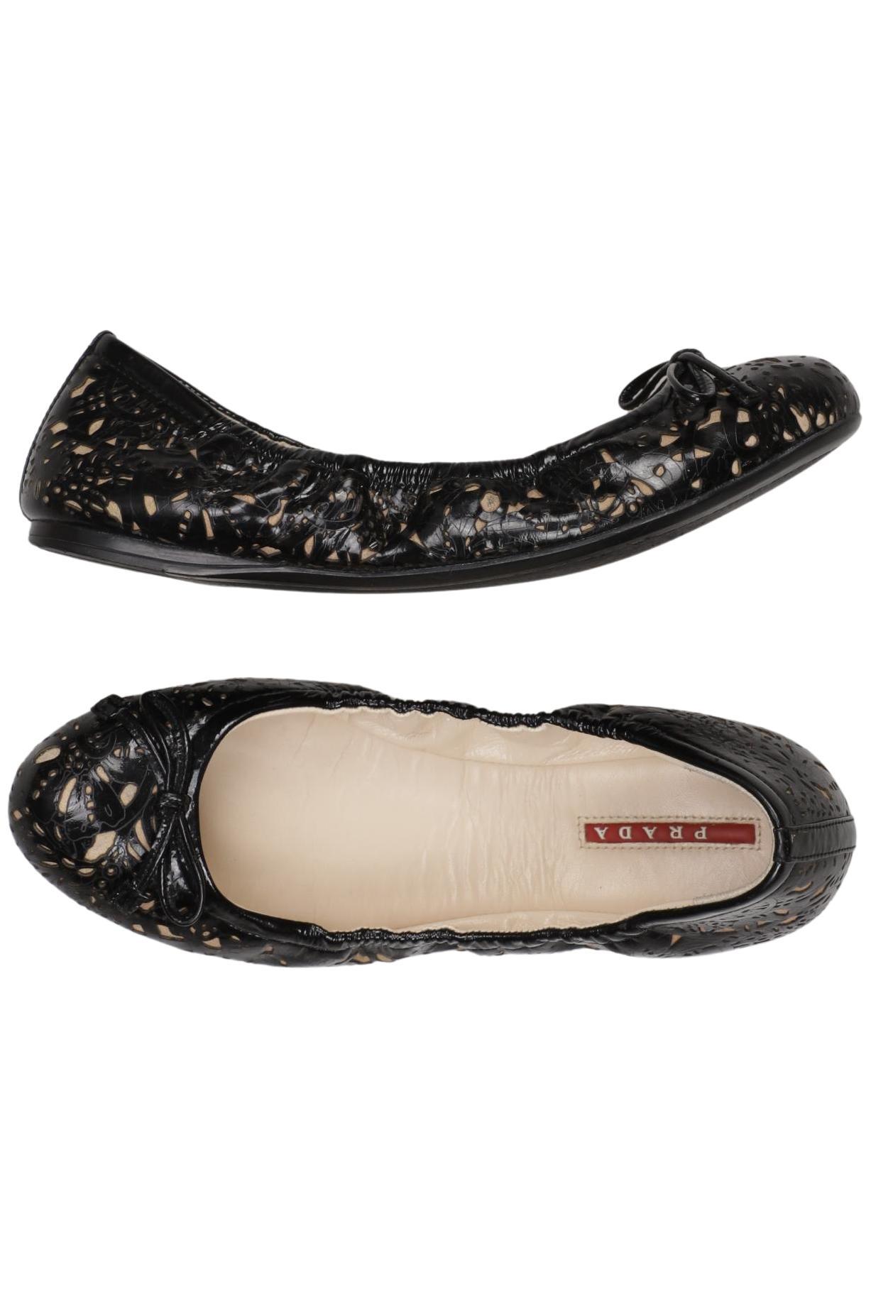

Prada Damen Ballerinas, schwarz, Gr. 38.5