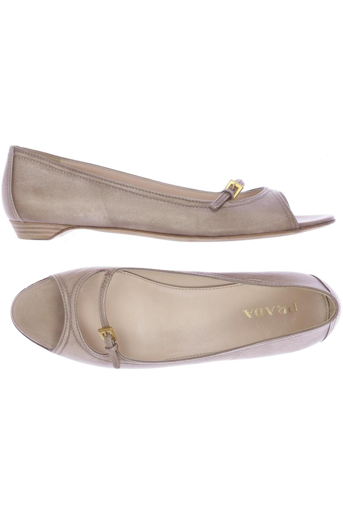 

Prada Damen Ballerinas, beige, Gr. 40.5