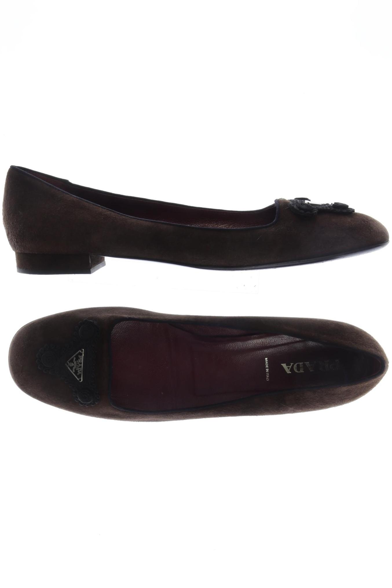 

Prada Damen Ballerinas, braun, Gr. 41