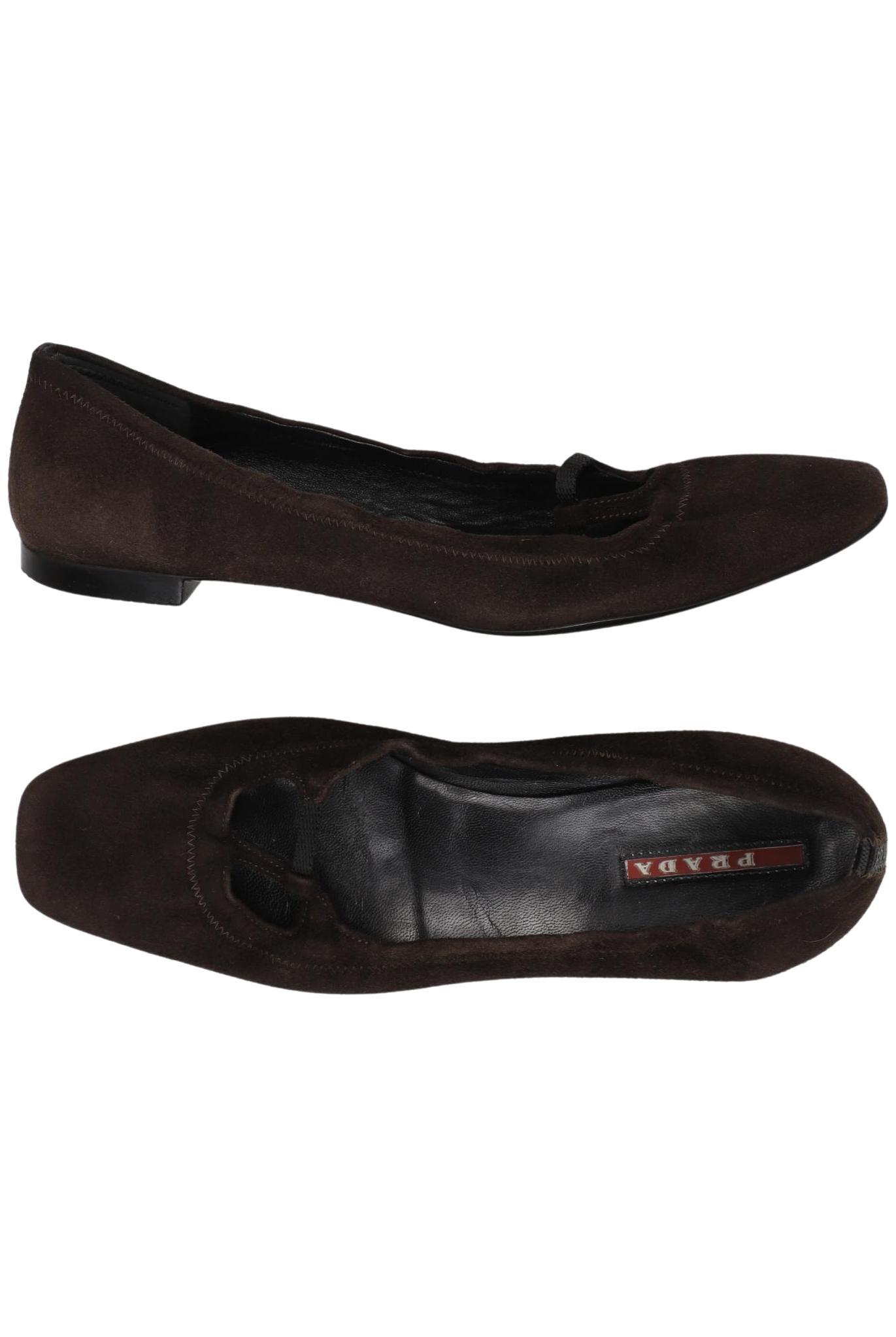 

Prada Damen Ballerinas, braun, Gr. 36.5