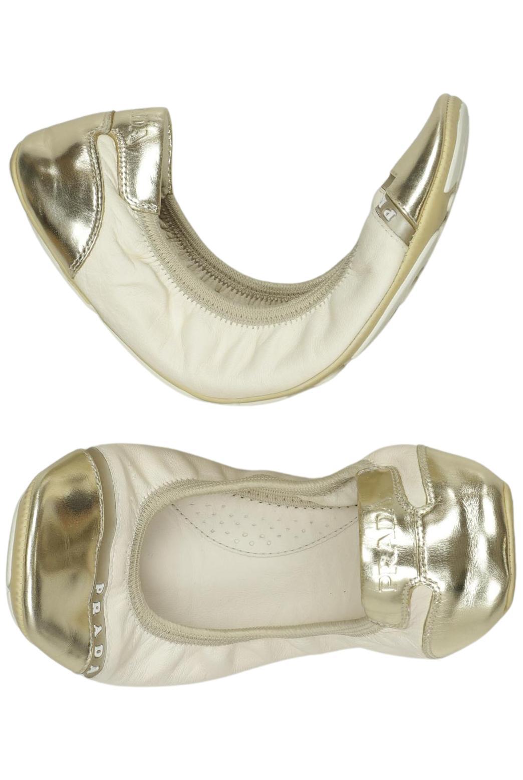 

Prada Damen Ballerinas, beige, Gr. 37.5