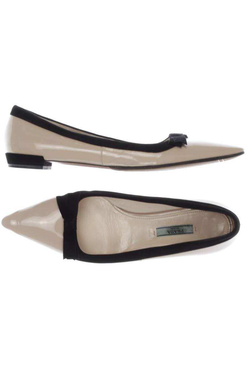 

Prada Damen Ballerinas, beige, Gr. 38.5